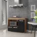 Balcao Para Cooktop 5 Bocas 114cm 9475 Savana Preto Mobbs