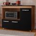 Balcao Para Cooktop 5 Bocas Ana Savana Preto Mobbs