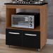 Balcao Para Cooktop 5 Bocas Elisa Mobbs cor:Savana Preto