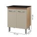 Balcao Para Cooktop 5 Bocas Jade Savana Off White Mobbs
