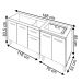 Balcao Pia 120cm e Cooktop 4 Bocas Branco Mobbs