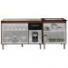 Balcao Pia 120cm e Cooktop 4 Bocas Savana Preto Mobbs