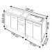 Balcao Pia 120cm e Cooktop 5 Bocas Savana Off White Mobbs