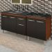 Balcao Pia 120cm e Cooktop 5 Bocas Savana Preto Mobbs