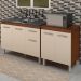 Balcao Pia 120cm e Multiuso 2 Portas 70cm Savana Off White Mobbs