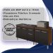 Balcao Pia 120cm e Multiuso 2 Portas 70cm Savana Preto Mobbs