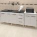 Balcao Pia 150cm e Multiuso 2 Portas 70cm Branco Mobbs