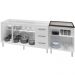 Balcao Pia 160cm e Cooktop 4 Bocas Branco Mobbs