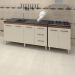 Balcao Pia 160cm e Cooktop 5 Bocas Savana Off White Mobbs