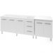 Balcao Pia 160cm e Multiuso 2 Portas 70cm Branco Mobbs