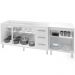 Balcao Pia 160cm e Multiuso 2 Portas 70cm Branco Mobbs