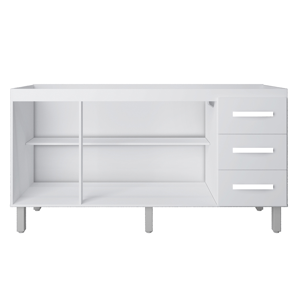 Balcao Sem Tampo Para Pia 150cm 9130 Branco Mobbs