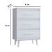 Cômoda para Quarto Pé Palito 3 Gavetas Lima Branco