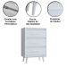 Cômoda para Quarto Pé Palito 3 Gavetas Lima Branco
