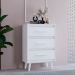 Cômoda para Quarto Pé Palito 3 Gavetas Lima Branco