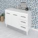 Kit Balcão Cozinha Gabinete Bianca 118 cm Branco com Tampo Tampão 120 cm Bianca Branco 