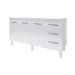 Kit Balcão Cozinha Gabinete Emily 157 cm Branco com Tampo Tampão 160 cm Emily Branco 