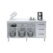 Kit Balcão Cozinha Gabinete Emily 157 cm Branco com Tampo Tampão 160 cm Emily Branco 