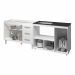 Kit Balcão para Pia 118 cm Bianca Branco com Balcão para Cooktop 4 Bocas Ana Branco 