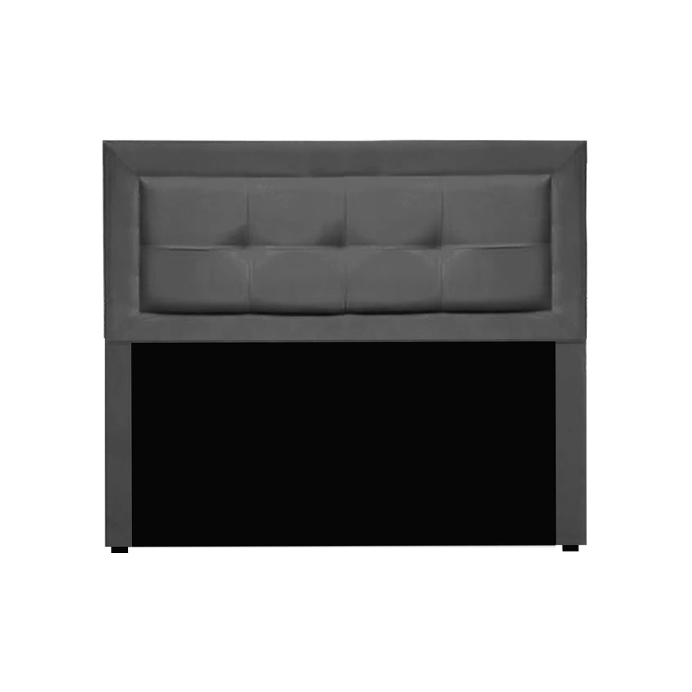 Kit Cabeceira Para Cama Box Casal Moblis Móveis Agnes 140 cm com Calçadeira Baú Agnes Casal 140 cm Cinza 