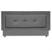 Kit Cabeceira Para Cama Box Casal Moblis Móveis Agnes 140 cm com Calçadeira Baú Agnes Casal 140 cm Cinza 
