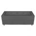 Kit Cabeceira Para Cama Box Casal Moblis Móveis Agnes 140 cm com Calçadeira Baú Agnes Casal 140 cm Cinza 