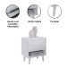 Mesa de Cabeceira com 1 Gaveta e Nicho Lima Branco