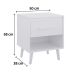 Mesa de Cabeceira com 1 Gaveta e Nicho Lima Branco