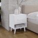 Mesa de Cabeceira com 1 Gaveta e Nicho Lima Branco