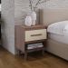 Mesa de Cabeceira com 1 Gaveta e Nicho Lima Savana / Off White