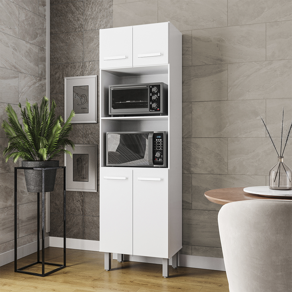 Paneleiro 4 Portas 197x60cm 9170 Branco Mobbs