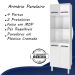 Paneleiro 4 Portas 197x60cm 9170 Branco Mobbs