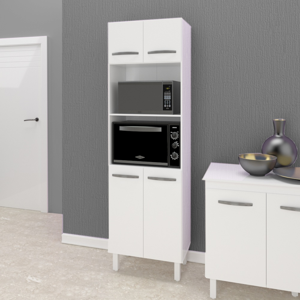 Paneleiro 4 Portas 197x60cm 9170 Branco Mobbs