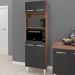 Paneleiro 4 Portas 197x60cm 9170 Savana Preto Mobbs