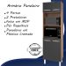 Paneleiro 4 Portas 197x60cm 9170 Savana Preto Mobbs