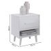 Mesa De Cabeceira 1 Gaveta 50 cm Mila Branco Mobbs