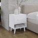 Mesa De Cabeceira 1 Gaveta 50 cm Mila Branco Mobbs