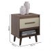 Mesa De Cabeceira 1 Gaveta 50 cm Mila Savana Off White Mobbs