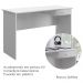 Mesa Para Escritorio 1 Gaveta 120 cm 6901 Branco Mobbs