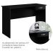 Mesa Para Escritorio 1 Gaveta 120 cm 6901 Preto Mobbs
