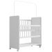 Mini Berço Grade Movel 89 cm Outside Branco Mobbs
