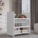 Mini Berço Grade Movel 89 cm Outside Branco Mobbs
