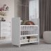 Mini Berço Grade Movel 89 cm Outside Branco Mobbs