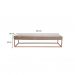[OUTLET] Banco 2 Lugares Giulia Veludo Bege e Dourado 160 cm