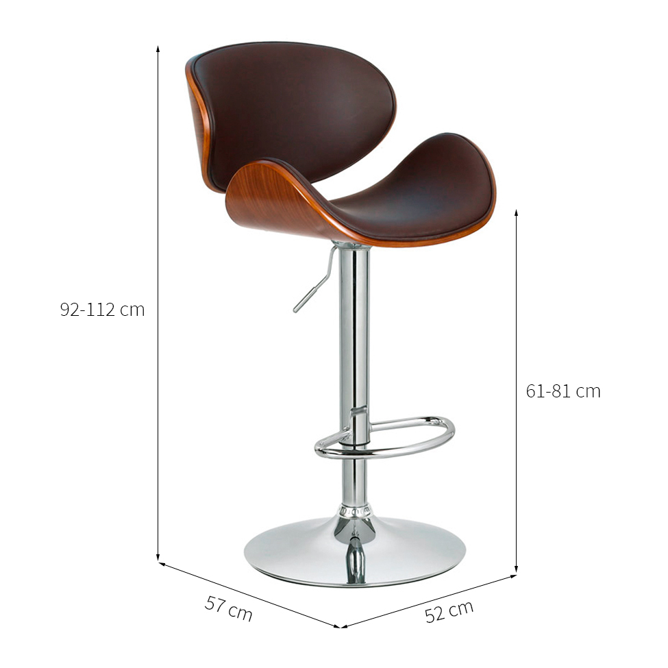 [OUTLET] Banqueta Giratória Amsterdam Marrom
