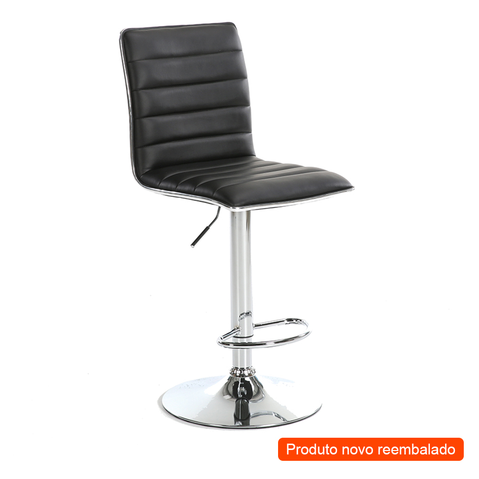 [OUTLET] Banqueta Giratória Marilyn Preta