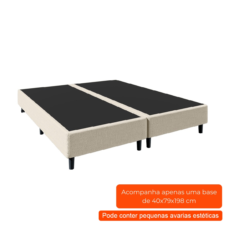 [OUTLET] Base Parcial para Cama Box Queen Stella (40x79x198) Bege