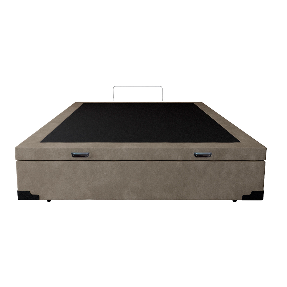 [OUTLET] Base para Cama Box Casal Martin Premium com Baú Suede (45x138x188) Bege