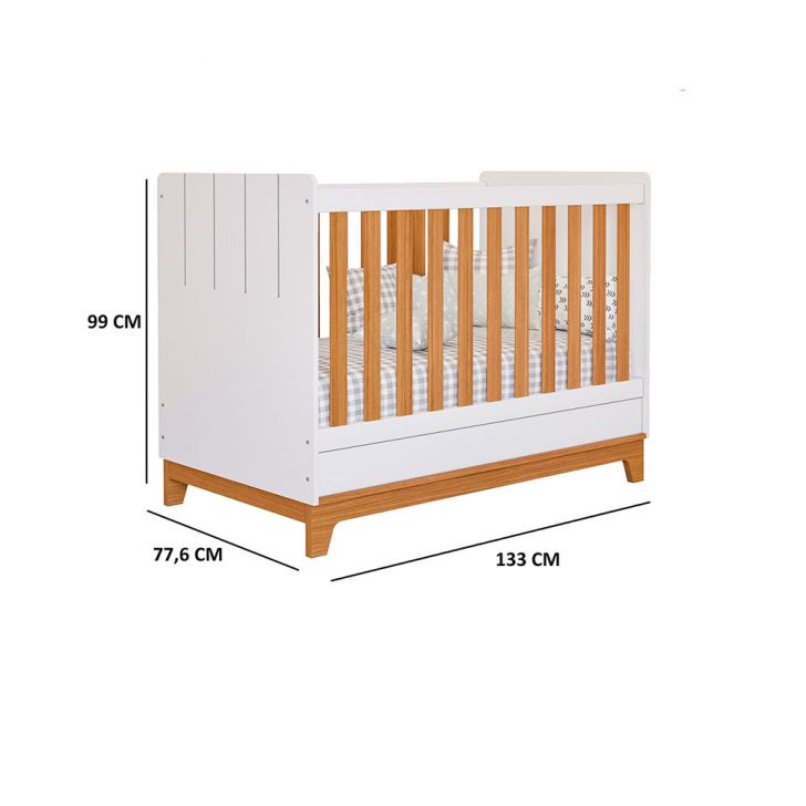 [OUTLET] Berço Minicama Biscoito Branco e Nature