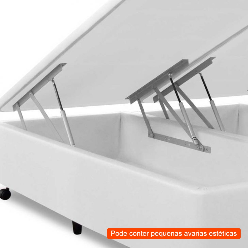 [OUTLET] Box com Baú 79 Queen Branco